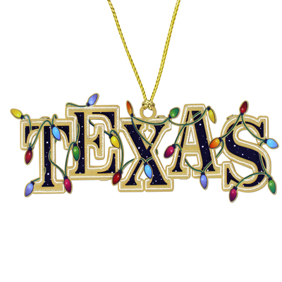 Texas in Lights 3D Ornament