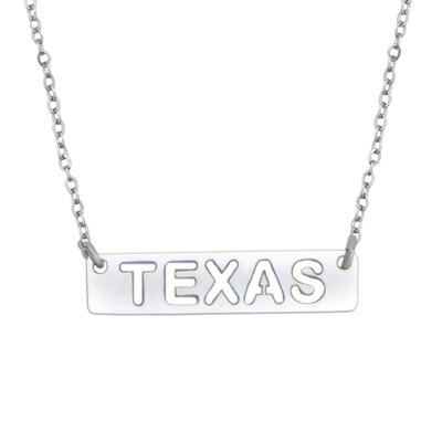 Texas State Name Necklace
