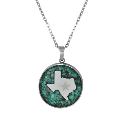 Texas Green Turquoise Stones Necklace